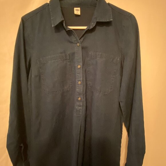 OLD NAVY Women's Blue Denim Button Down Dress Size M Gently Used - Very Cute - Picture 4 of 5